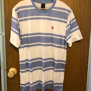 Blue and white striped Polo Ralph Lauren shirt